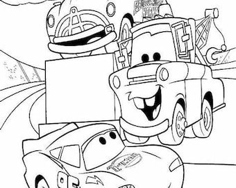 15 page cars coloring book