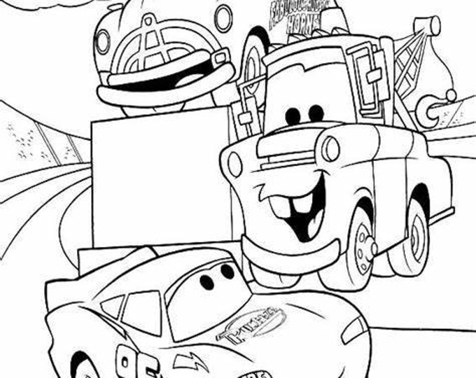 15 Page Cars Coloring Book - Etsy