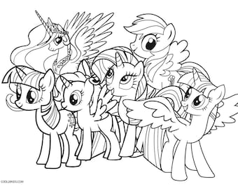 My Little Pony Coloring Pages-20 Page Coloring Book (Instant Download) 