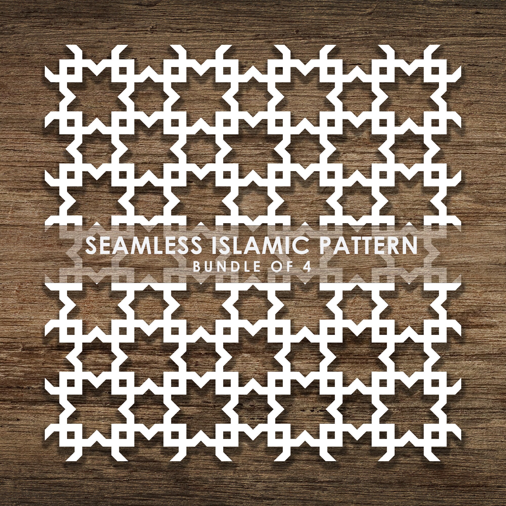 Islamic Design Pattern Svg Bundle of 4 Seamless Islamic SVG Pattern, Line Pattern, Islamic Pattern ...