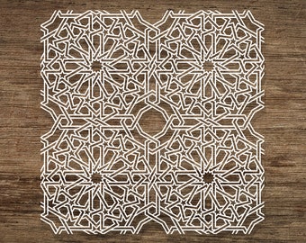 Seamless Islamic SVG Pattern, Line Pattern, Islamic Pattern Background. Cut File Cricut, Dxf Pdf Eps, Vector. Instant Download, I001