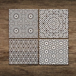 Bundle de 4 modèles SVG islamiques transparents, motif de ligne, arrière-plan de motif islamique. Couper le fichier Cricut, Téléchargement instantané, BoF10 image 2