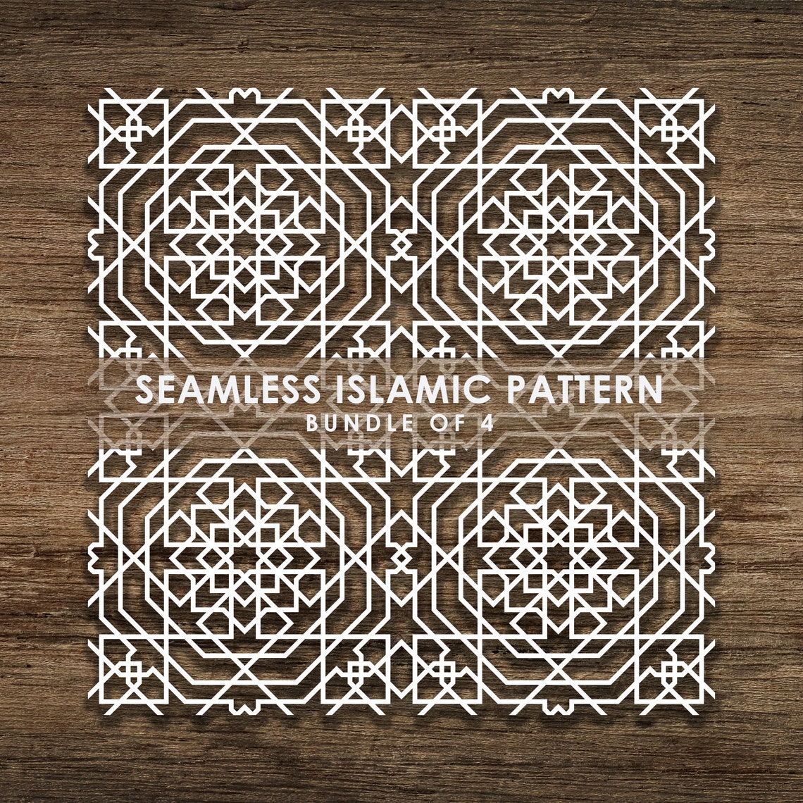 Bundle of 4 Seamless Islamic SVG Pattern, Line Pattern, Islamic Pattern ...