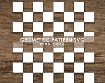 Bundle di 6 pattern SVG geometrici senza soluzione di continuità, pattern lineare, pattern geometrico, Cut File Cricut, cnC Cut File download istantaneo, Bo6_1