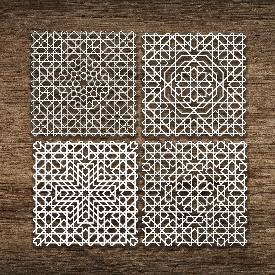 Islamic Design Pattern Svg Bundle of 4 Seamless Islamic SVG Pattern, Line Pattern, Islamic Pattern ...