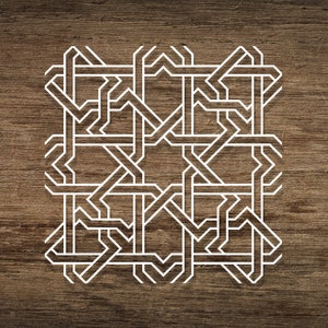 Naadloze islamitische SVG patroon, Marokkaans patroon, Arabische patroon achtergrond. Bestand knippen Cricut, Dxf Pdf Eps, Vector. Direct downloaden, I013