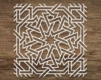Seamless Islamic SVG Pattern, Line Pattern, Islamic Pattern Background. Cut File Cricut, Dxf Pdf Eps, Vector. Instant Download, I008