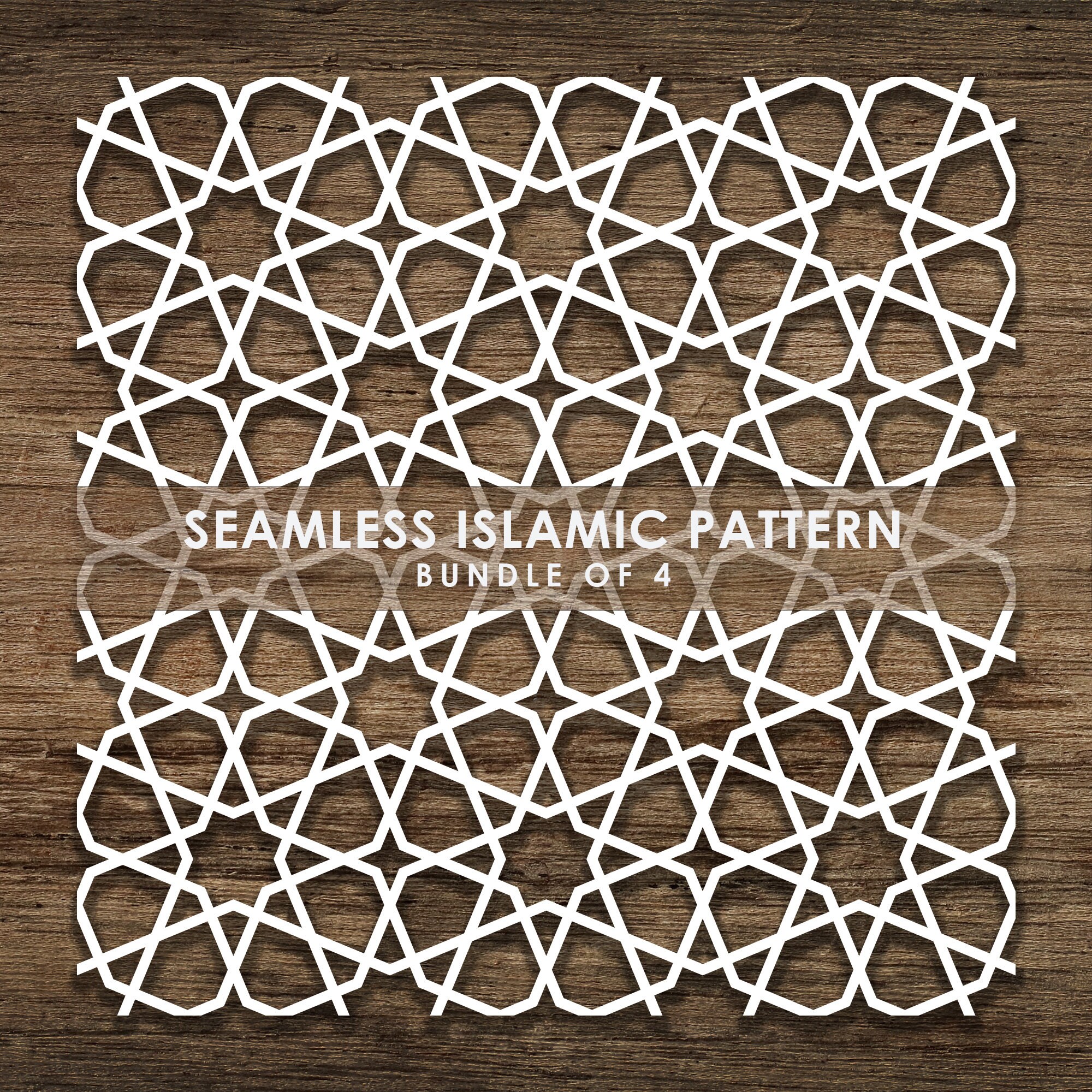 Islamic Design Pattern Svg Bundle of 4 Seamless Islamic SVG Pattern, Line Pattern, Islamic Pattern ...