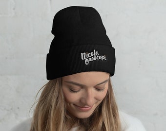 Nicole Onoscopi B&W Logo Beanie