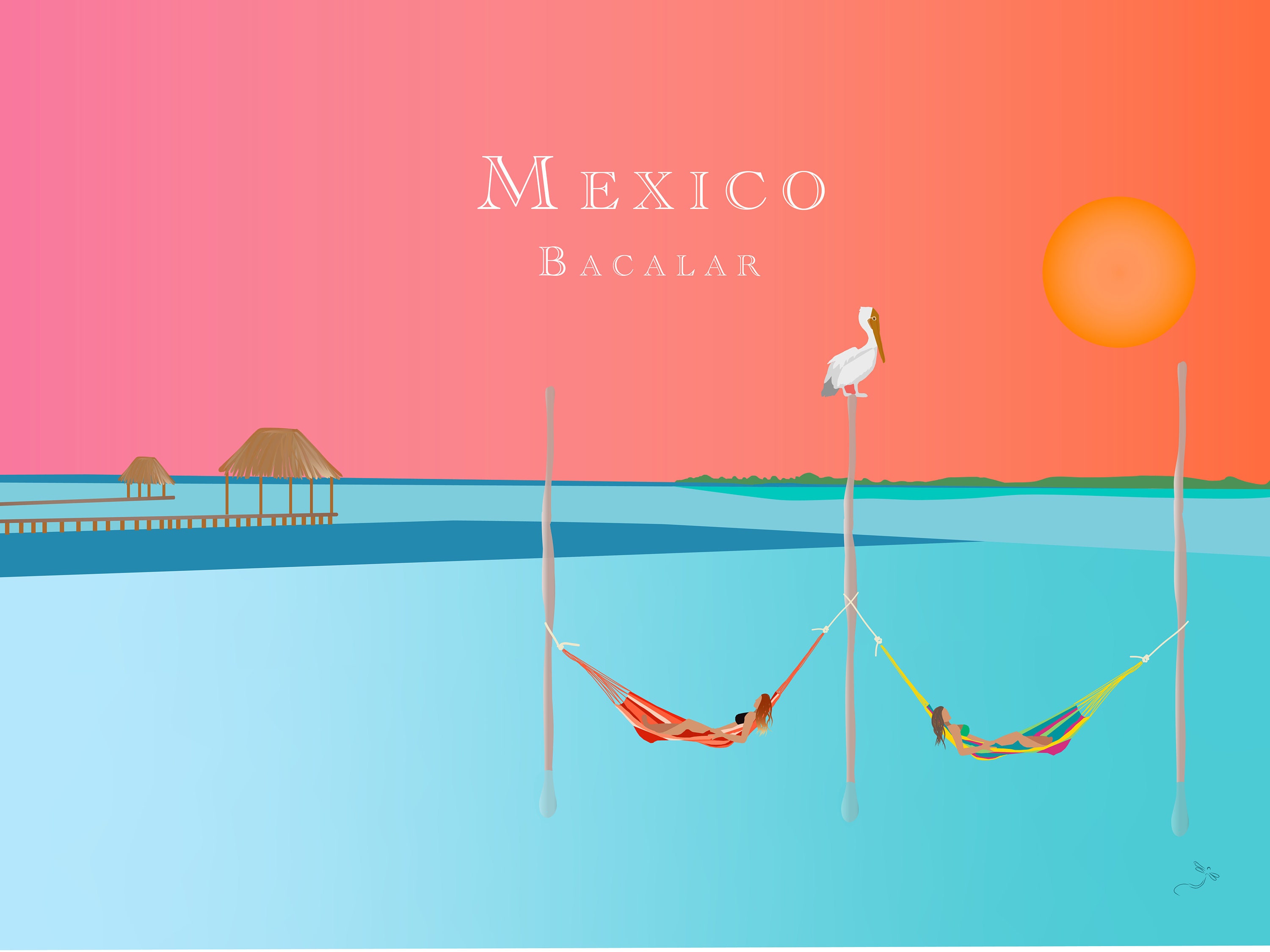 Affiche Voyage, Illustration Mexique