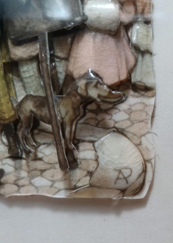 Vintage Signed AP Anton Pieck 3D Shadowbox Pair - Serenade
