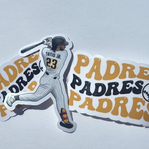 San Diego Padres | SD | 3' Water Resistant Stickers | Fernando Tatis Jr | Tatis Jr. | San Diego Padres Stickers