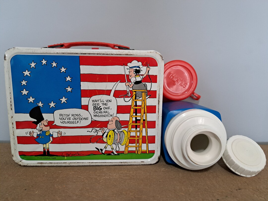 Vintage Yankee Doodles Metal Lunchbox and Thermos Etsy