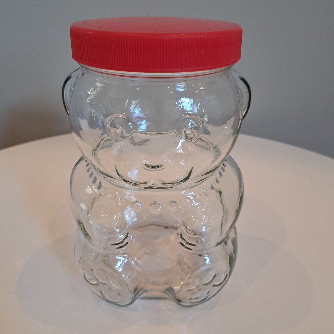 Vintage Kraft Peanut Butter Bear Glass Jar Etsy