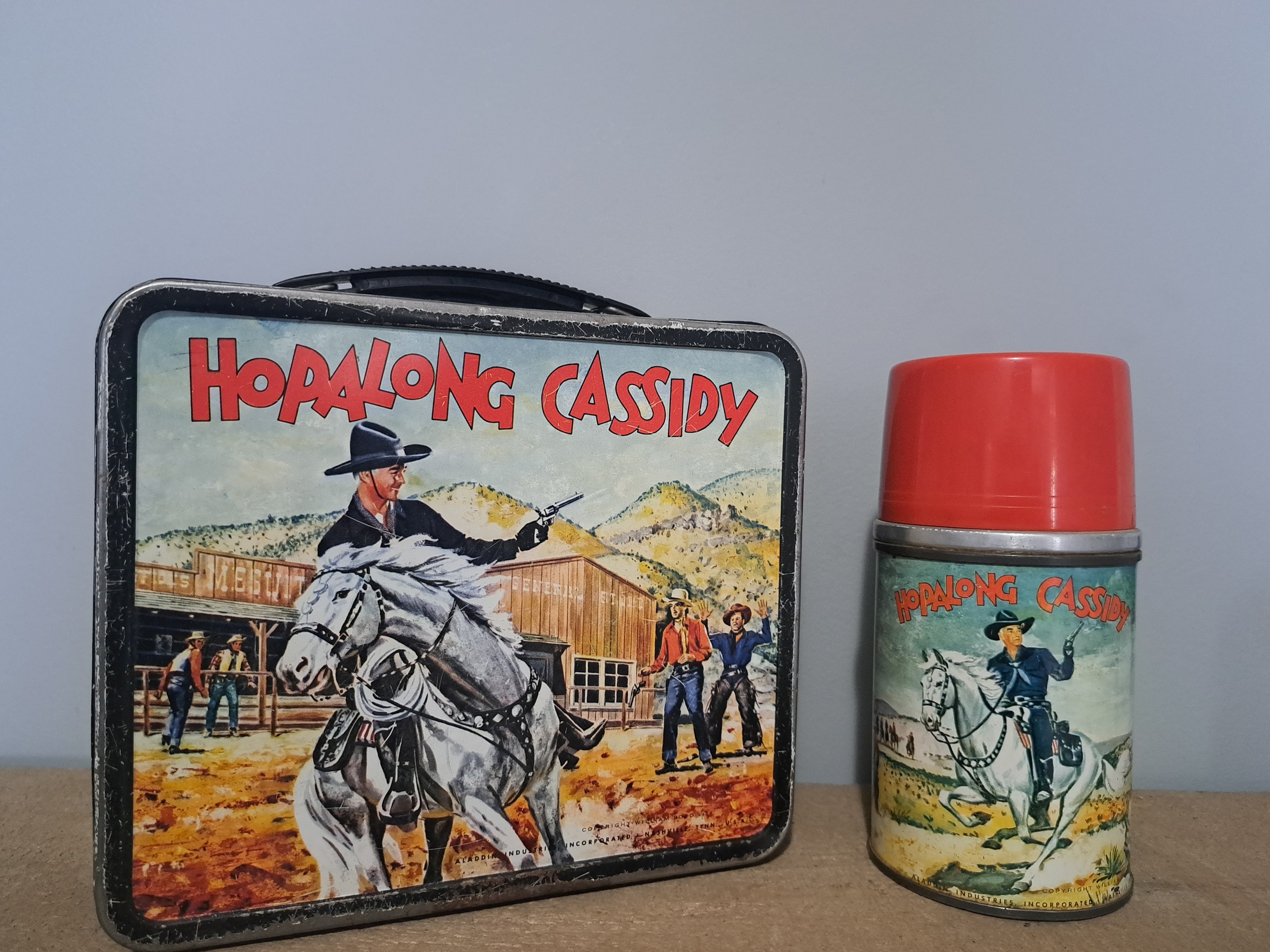 1950 Hopalong Cassidy Metal Lunch Box - Ruby Lane