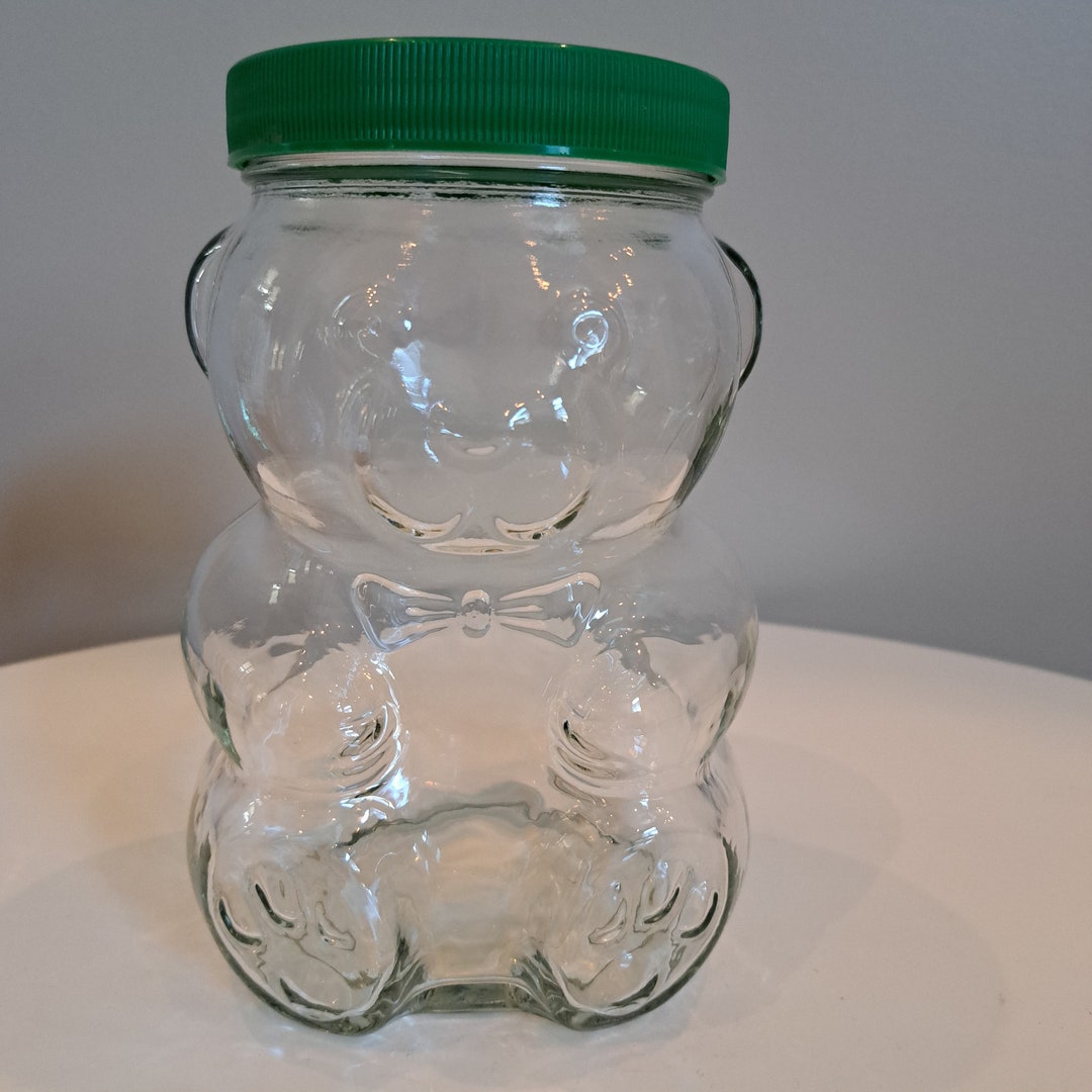 Vintage Kraft Peanut Butter Bear Glass Jar Etsy