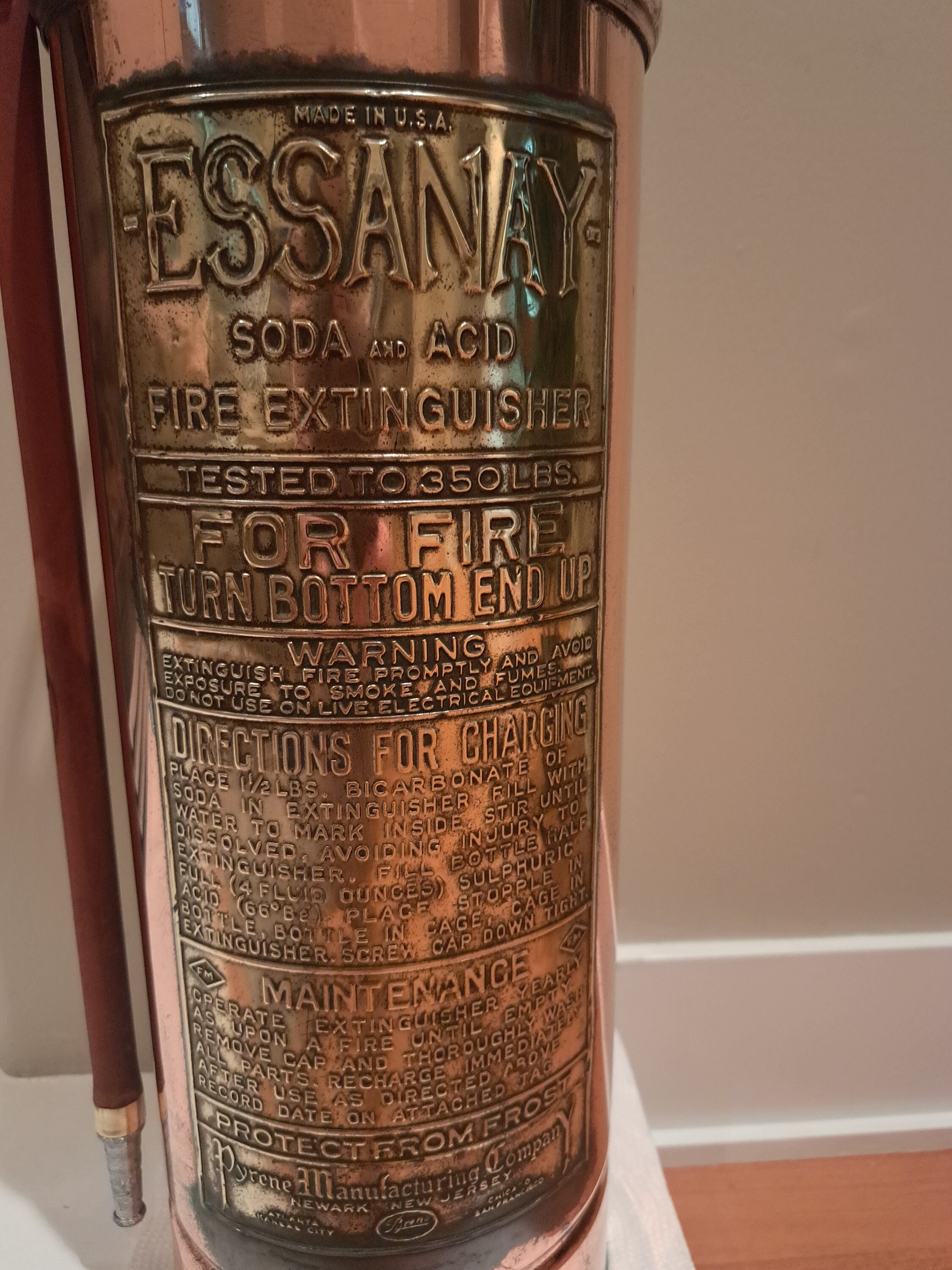 Vintage Essanay Fire Extinguisher Etsy