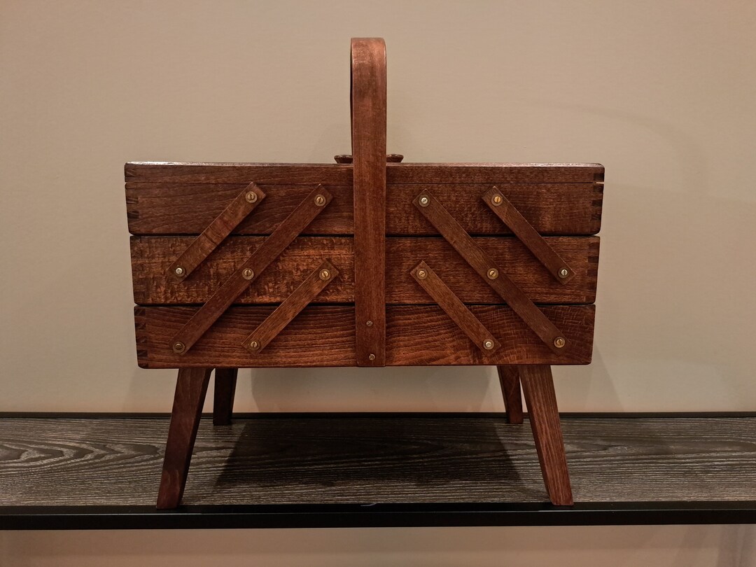 Vintage Accordion Sewing Box Etsy