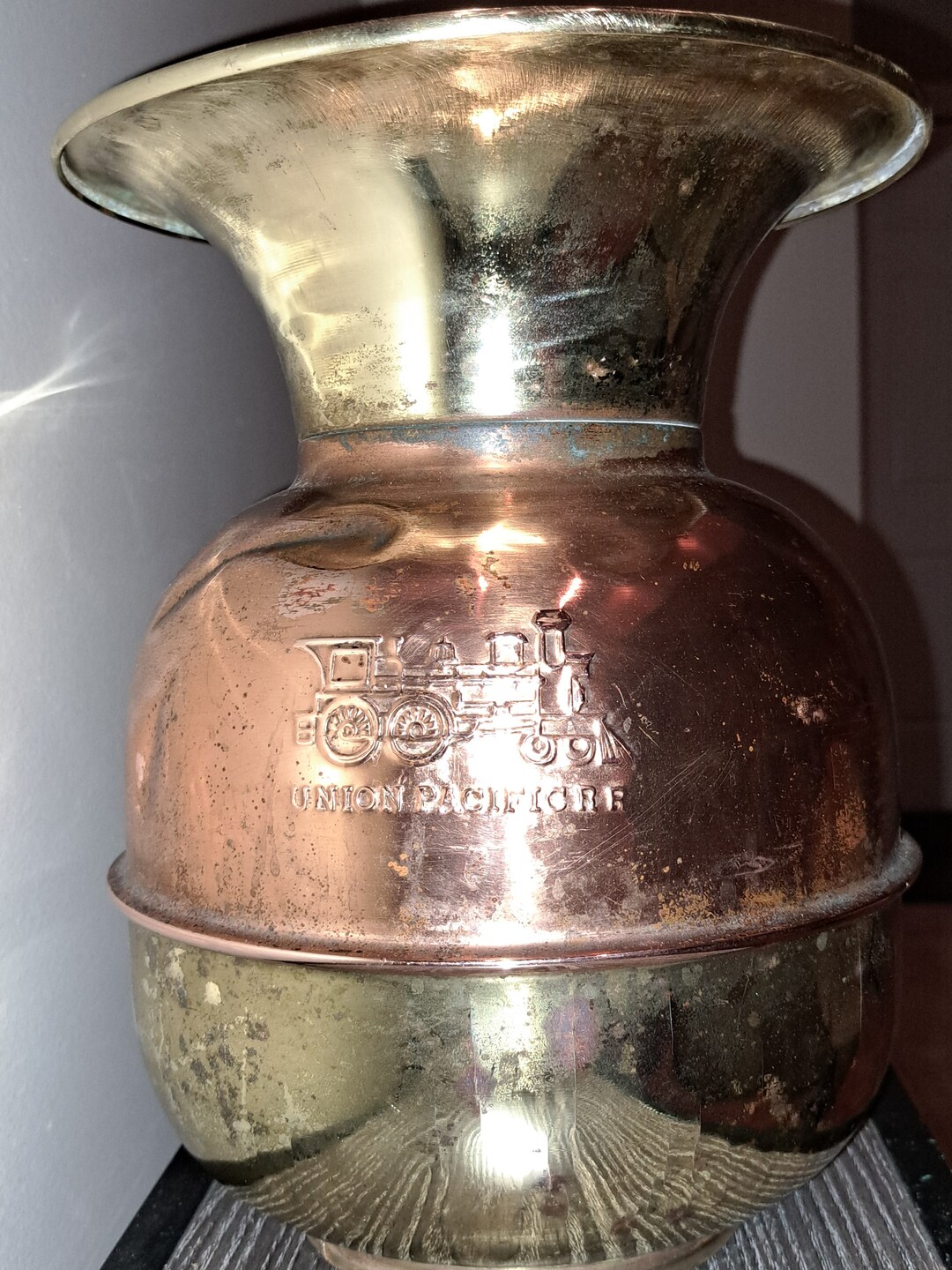 Vintage Brass Spittoon two Toned Etsy