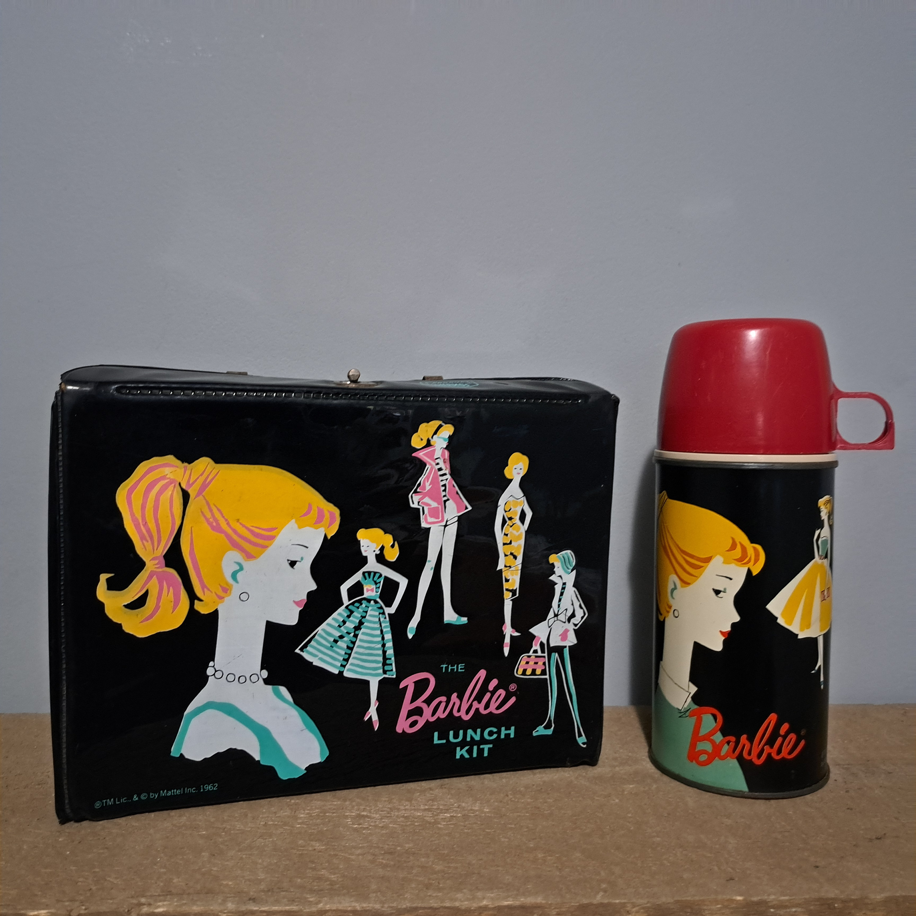 Vintage Barbie Lunch Box Bag with Shoulder Strap and Handle Thermos Soft y2k