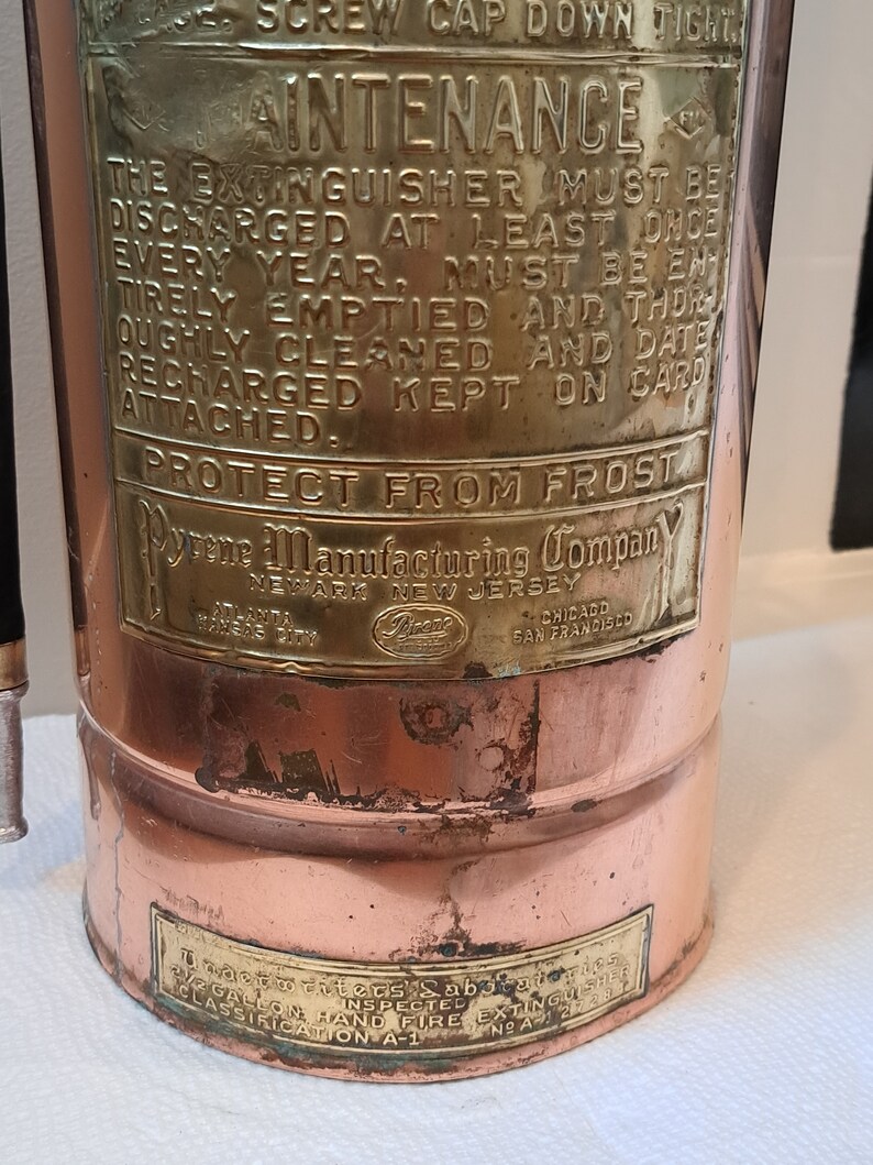 Vintage Essanay Fire Extinguisher Etsy