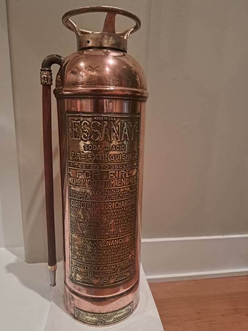 Vintage Essanay Fire Extinguisher Etsy