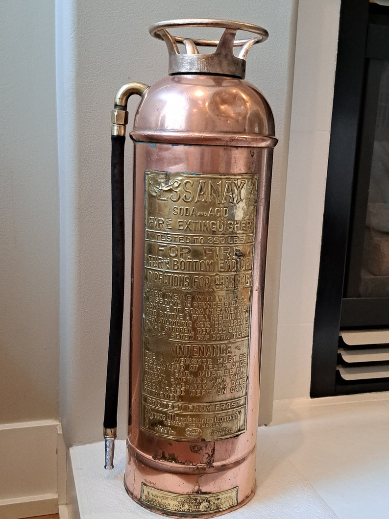Vintage Essanay Fire Extinguisher Etsy