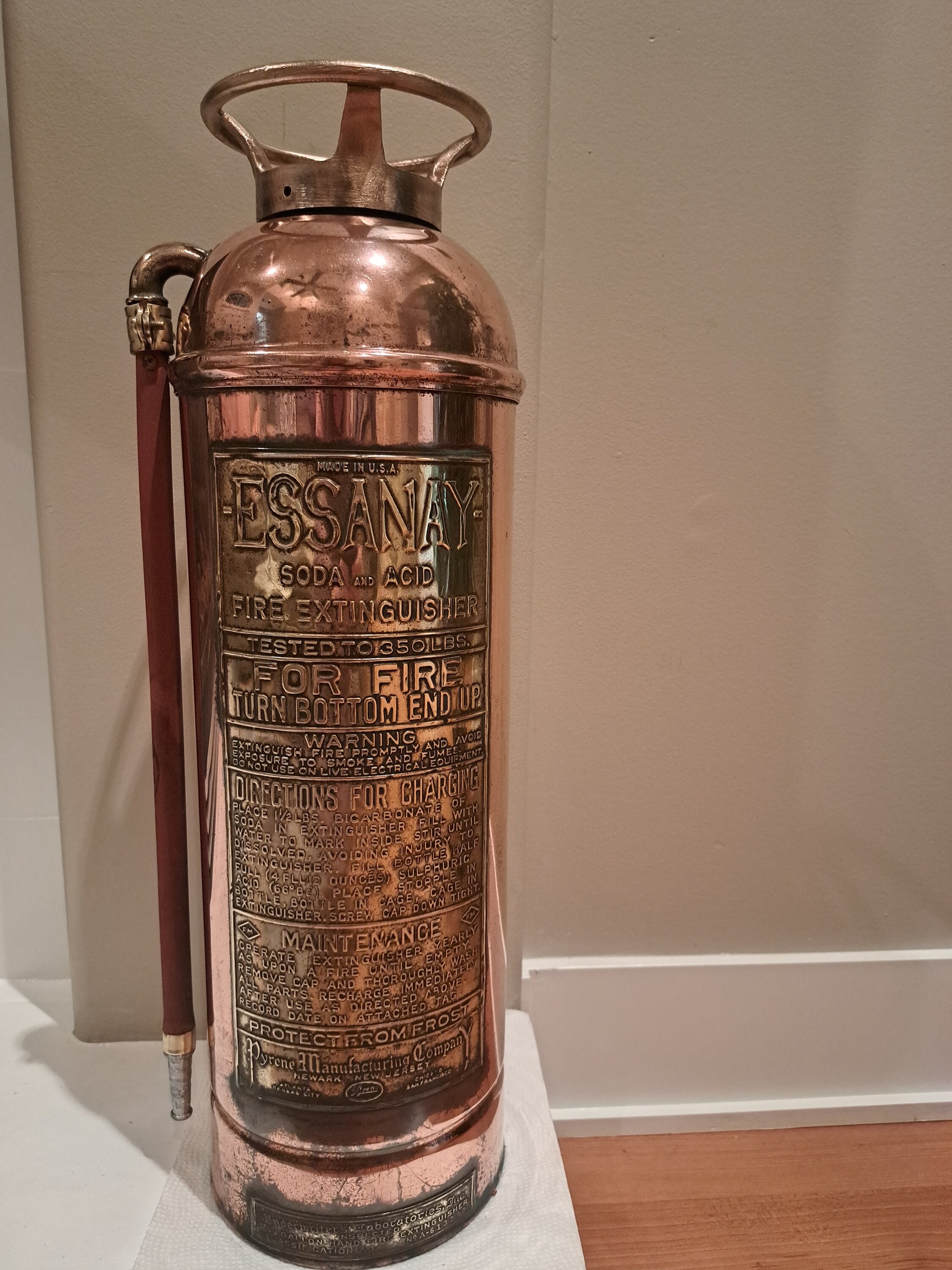 Vintage Essanay Fire Extinguisher Etsy