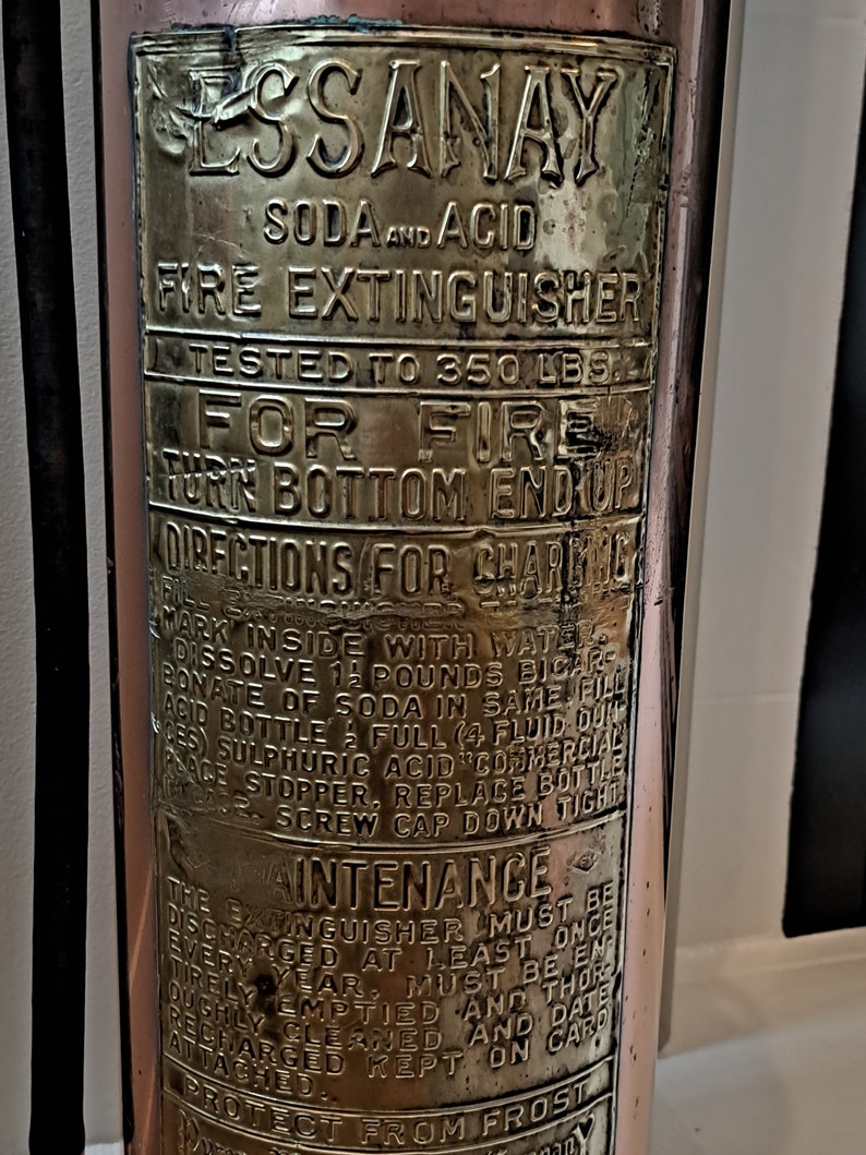 Vintage Essanay Fire Extinguisher Etsy