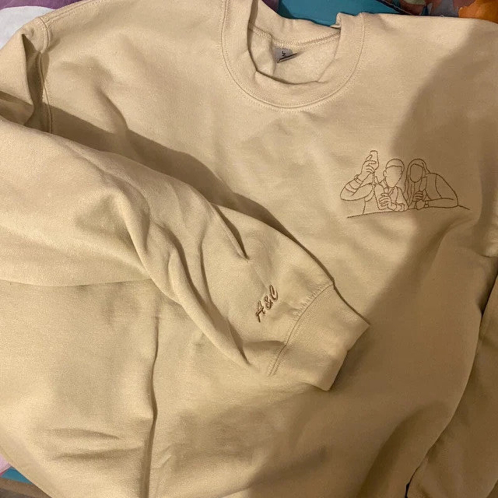 Custom Embroidered Hoodie Custom Portrait From Photo Hoodie Etsy