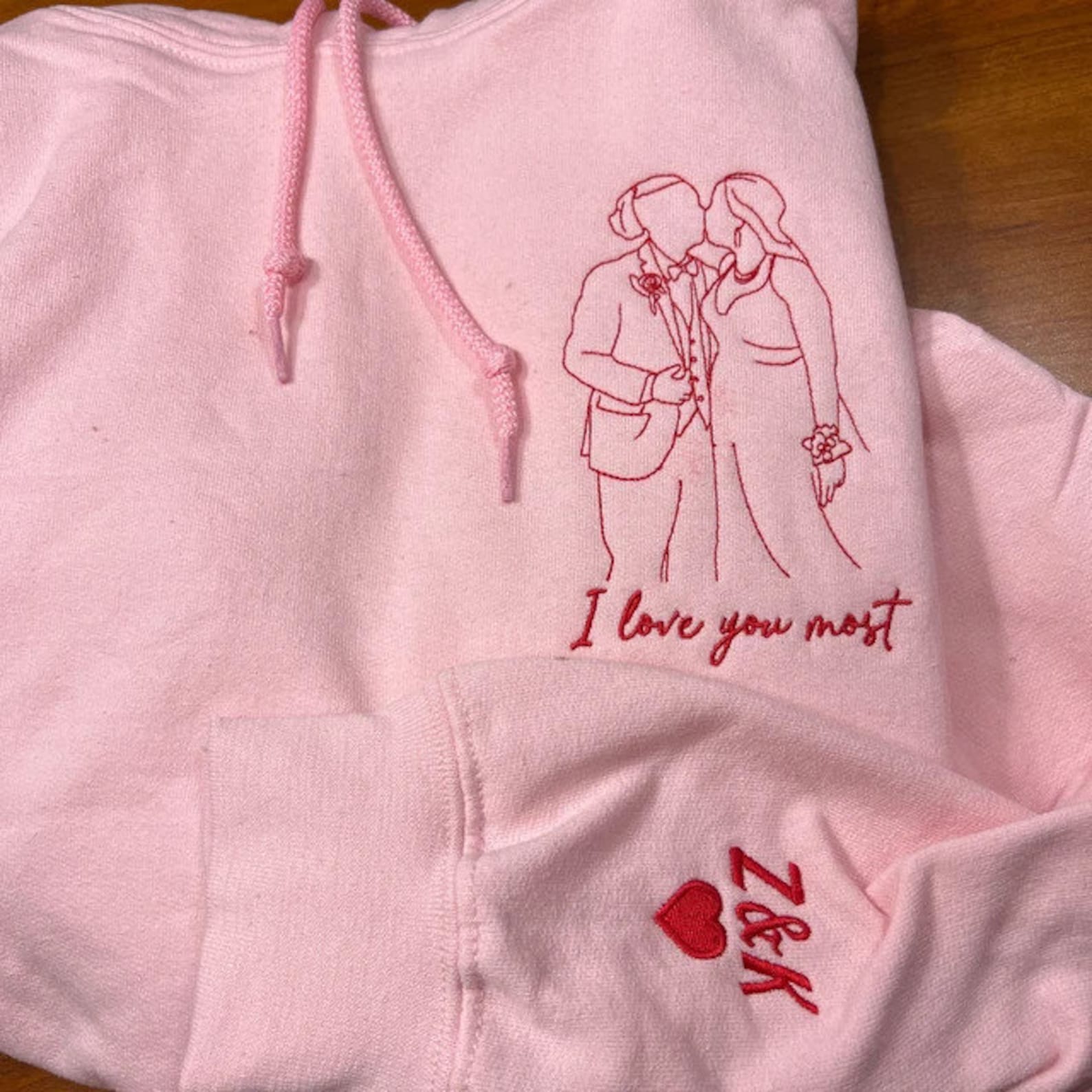 Custom Embroidered Hoodie Custom Portrait From Photo Hoodie Etsy