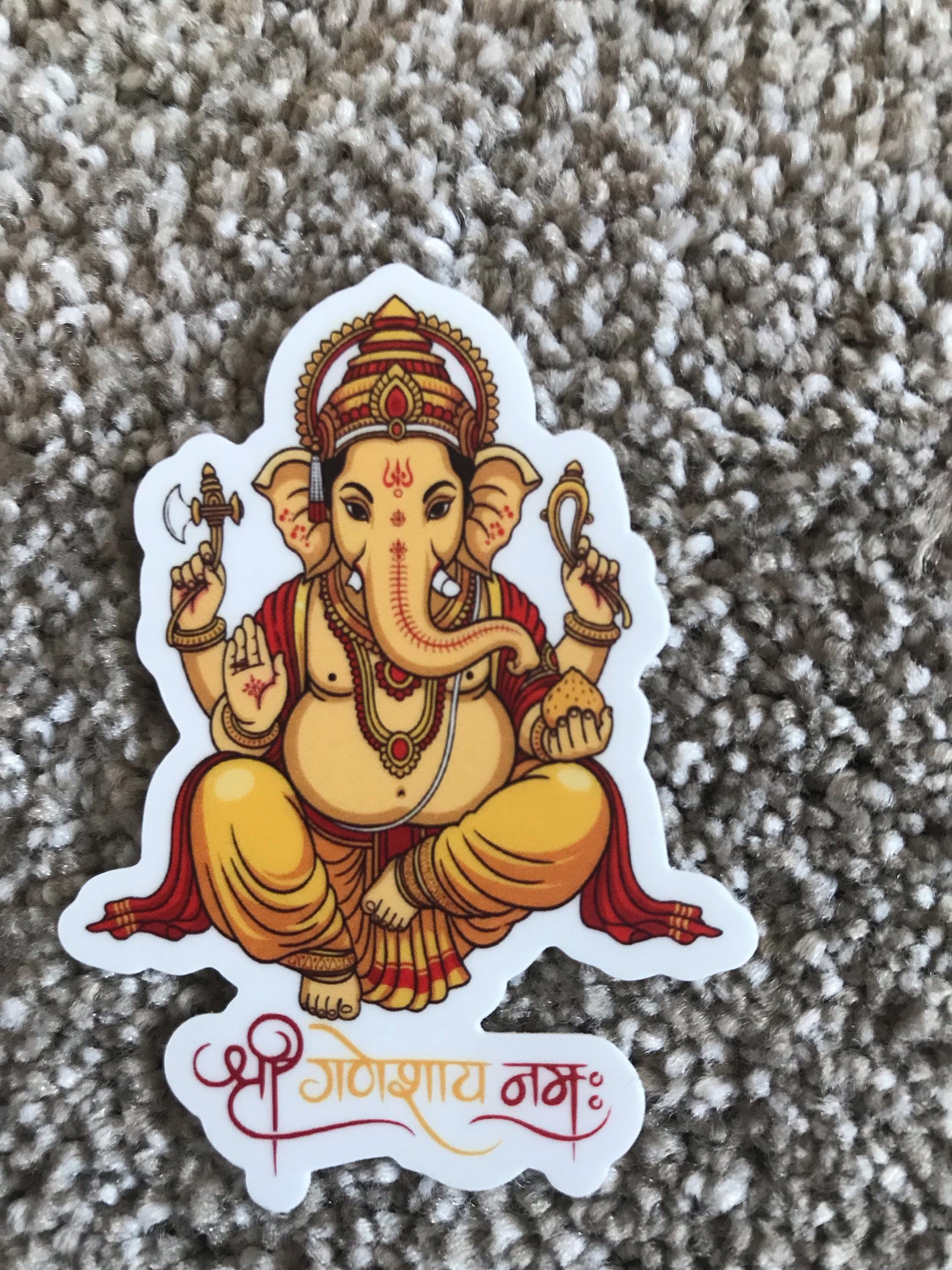 God Window Sticker Hindu God Stickers: Ganesha, Shiva, Krishna, Ram Darbar, Srinathji ...