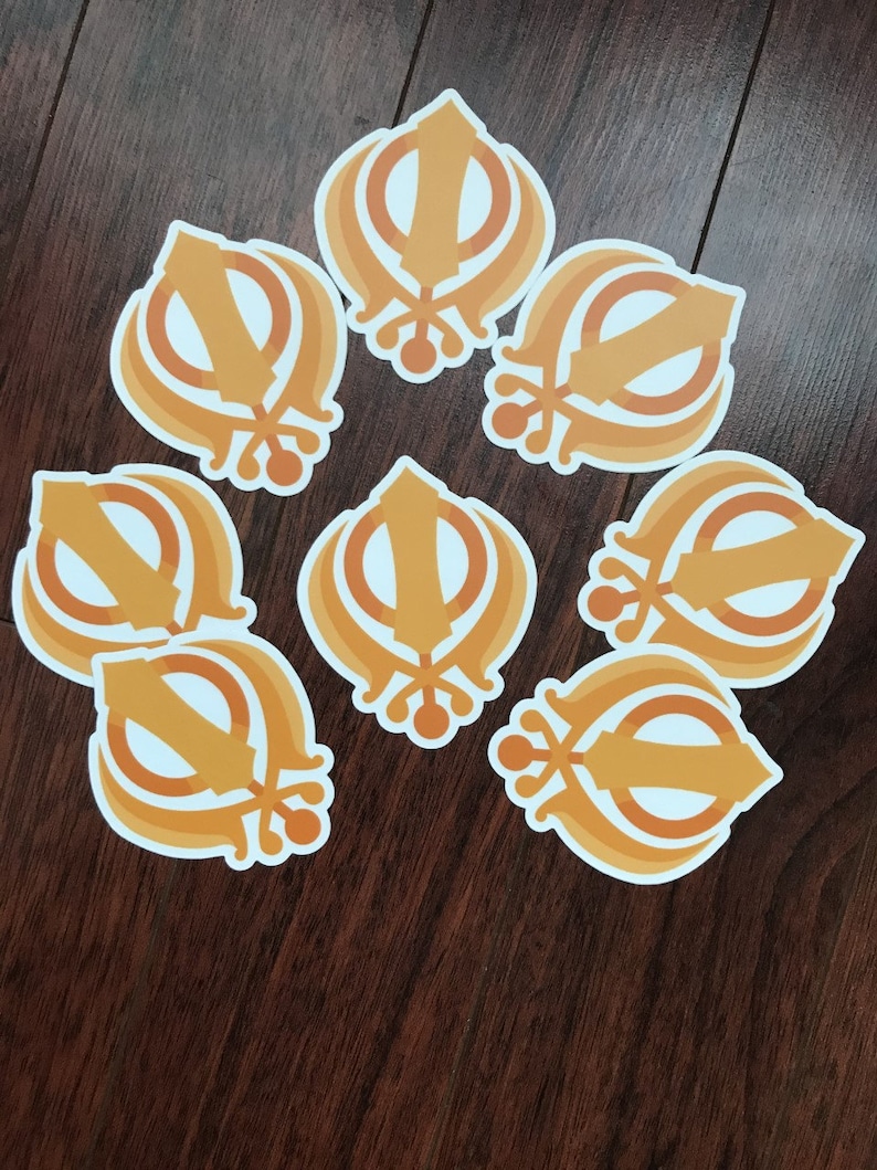 Khanda Sticker, Sikh Sign, Punjabi Sign Sticker, Desi Sticker, Khanda ...