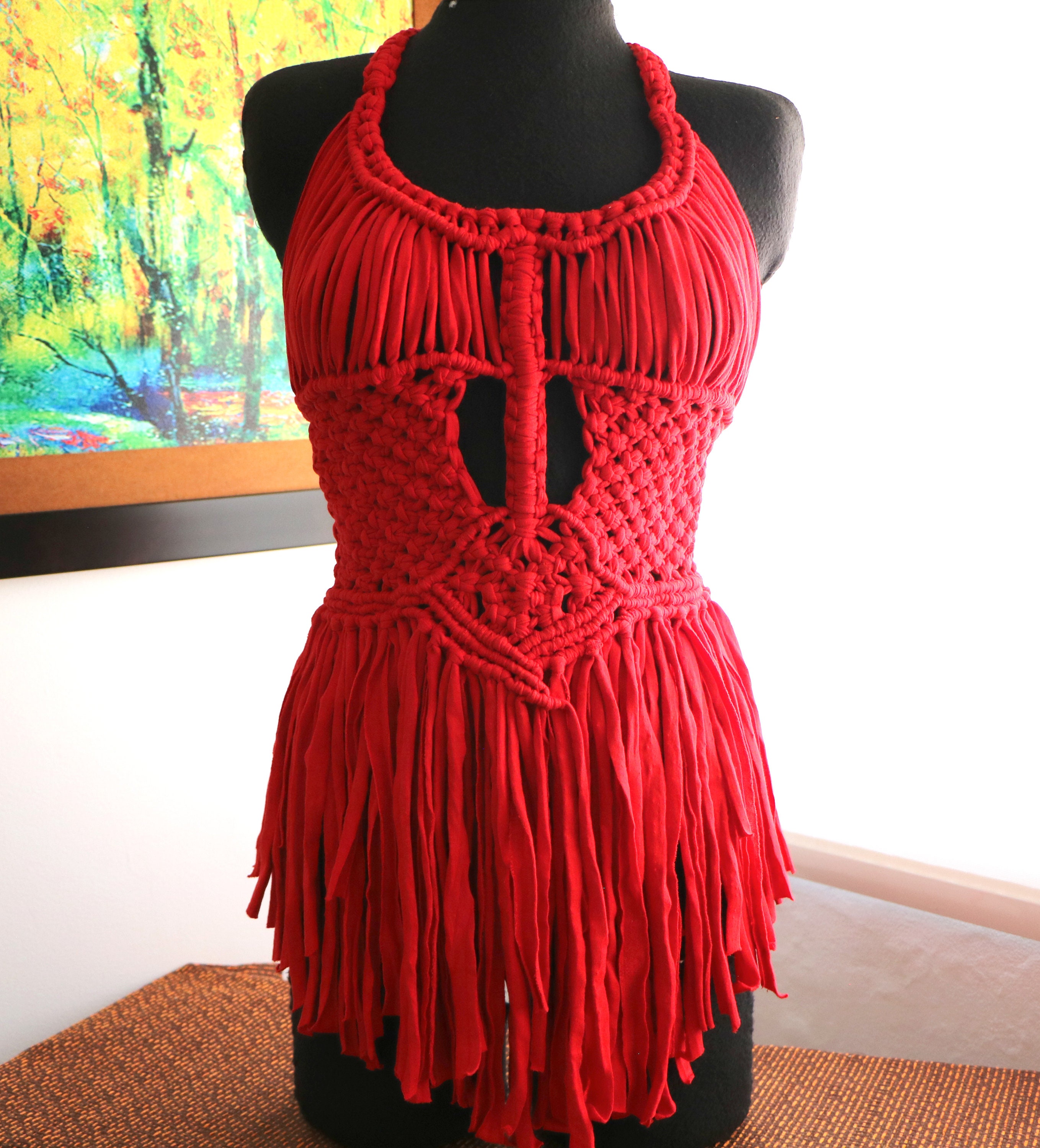 Macrame Dress Glamorous Festivals Nightclub Cover-up - Etsy