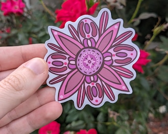 Pink Flower Sticker