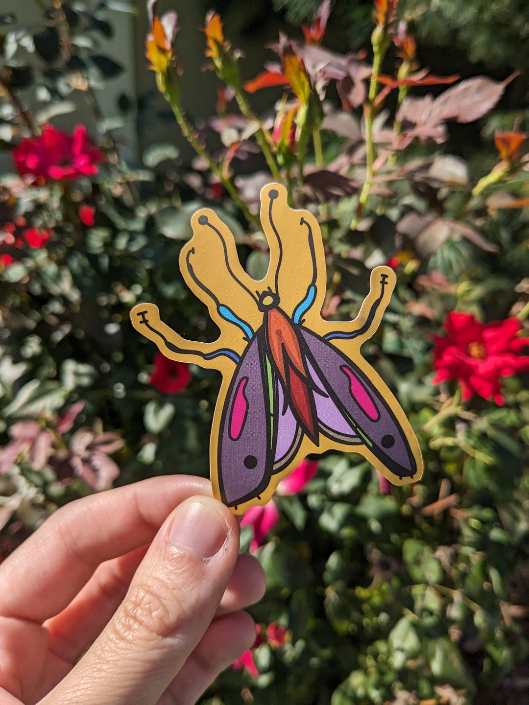 Yellow Insect Sticker - Etsy