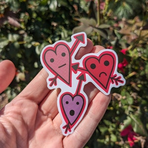 Surprised Hearts Sticker