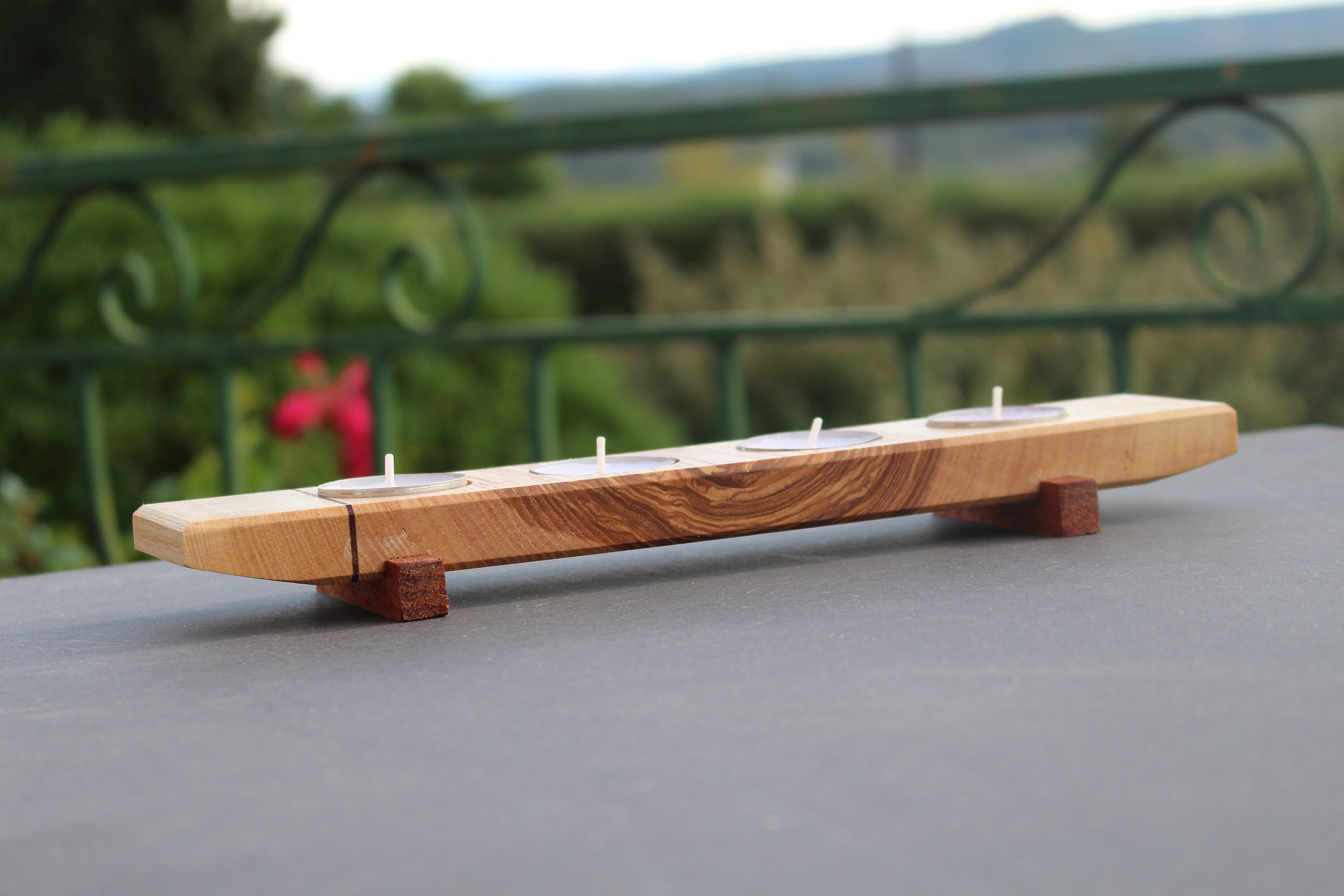 Bougeoir Style Japonnais. 4 Bougies