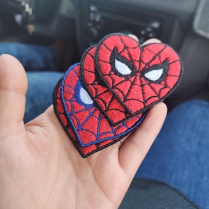 Spiderman  Heart Embroidery sew-on Patch