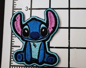 Stitch  Blue Alien Embroidery sew-on Patch