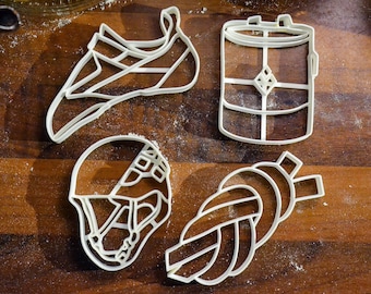 Rock Climbing Gear Cookie Cutters/ Climbing Shoes/Chalk Bag/Climbing Knot/Helmet. Clay cutters, Fondant cutters.