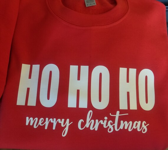 Sudadera de Navidad, Sudaderas Rojas de Vacaciones, Ho Ho Ho Feliz