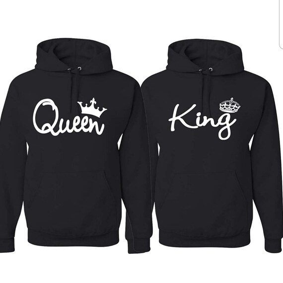 Sudadera con capucha King Queen sudadera con capucha a juego para