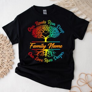 Camiseta de Reunión Familiar, Camisetas "Nuestras Raíces Son Profundas", Camisetas Personalizadas a Juego para Reunión Familiar, Camisetas Familiares Personalizadas, Camisetas de Reunión Familiar