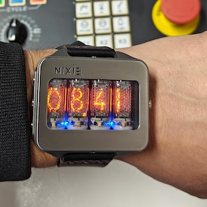 Nixie watch, Titanium, handmade, accelerometer, Made in Italy image 6