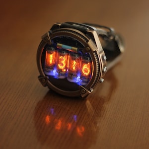 Nixie watch, handmade Bronze watch, luxury wrist watch, with accelerometer, Made in Italy