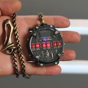 Nixie watch, Zirconium Matrix watch, self made, with accelerometer and Wi-Fi.