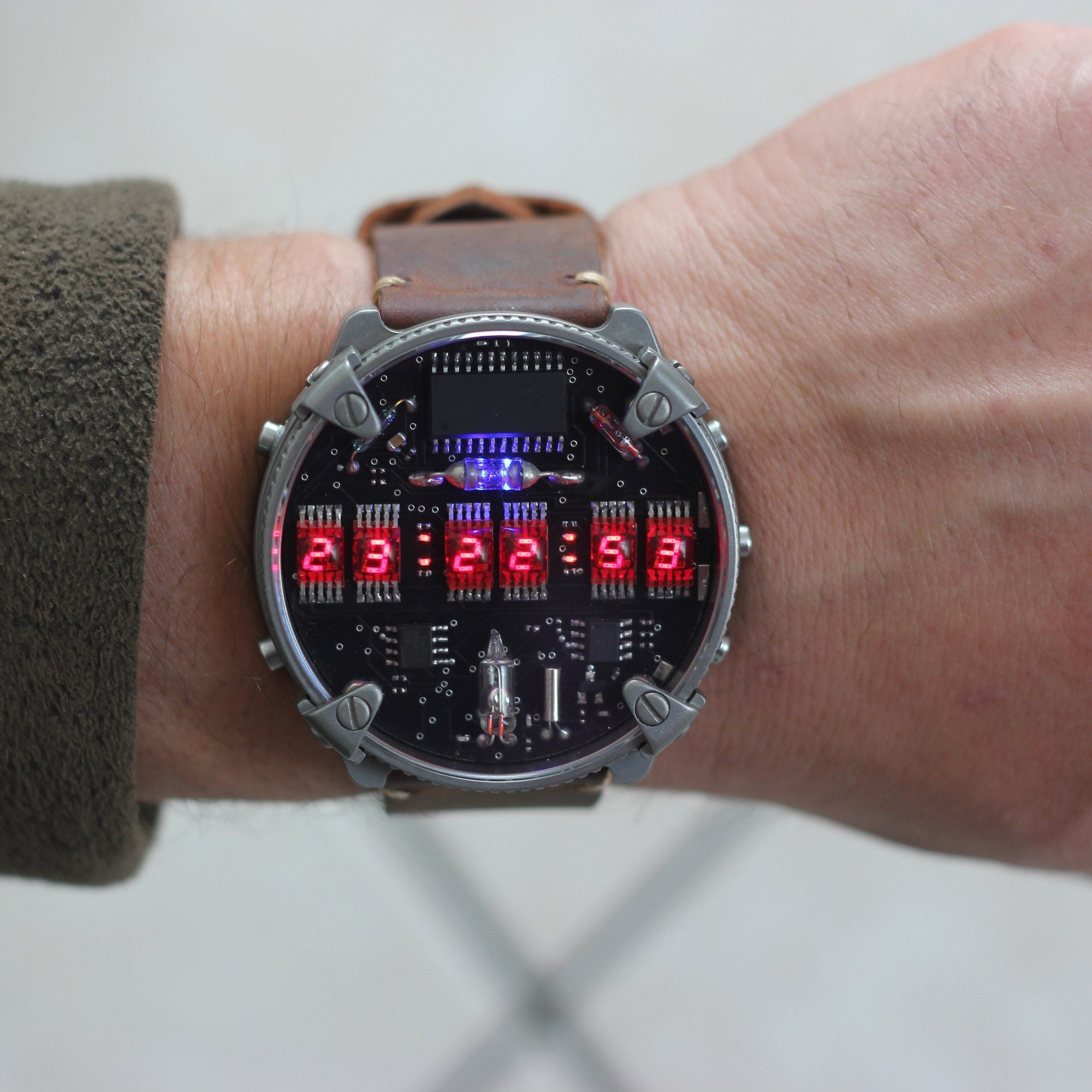 Zirconium Led Watch, Handmade, With Accelerometer and Wi-fi, Made in Italy - Etsy Zirconium Led Watch, Handmade, With Accelerometer and Wi-fi, Made in Italy - Etsy