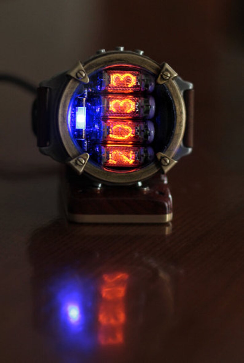 Nixie Watch Titanium self Made Accelerometer. Etsy