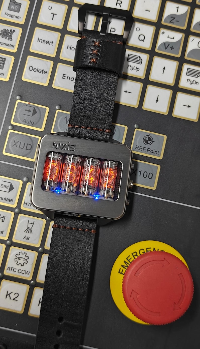 Nixie watch, Titanium, handmade, accelerometer, Made in Italy image 12